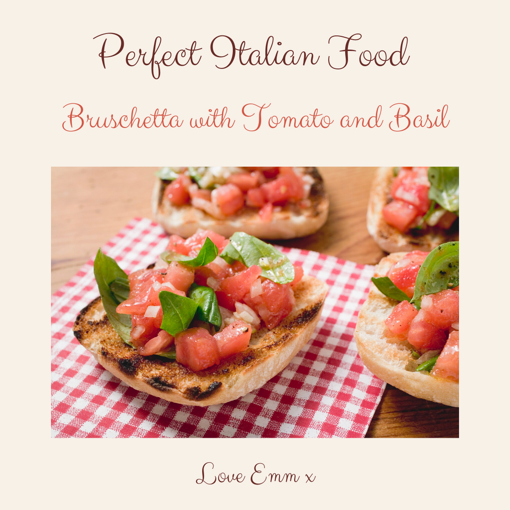Italian Recipe - Bruschetta with Tomato and Basil
