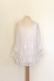 LACE AND EMBROIDERED SILK TOP