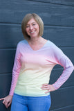 PRETTY  TIE DYE LIGHTWEIGHT TOP IN TWO BRIGHT COLOURS