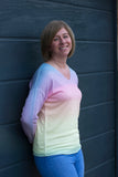 PRETTY  TIE DYE LIGHTWEIGHT TOP IN TWO BRIGHT COLOURS