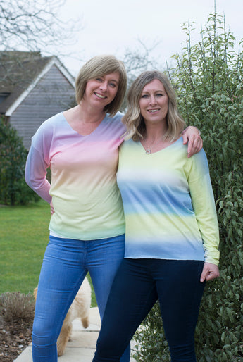 PRETTY  TIE DYE LIGHTWEIGHT TOP IN TWO BRIGHT COLOURS