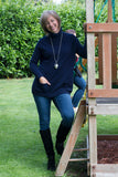 POLO NECK JUMPER WITH 2 FRONT POCKETS