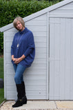 RIB SLEEVE COWL NECK OVERSIZED SWING JUMPER