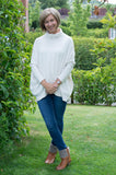 RIB SLEEVE COWL NECK OVERSIZED SWING JUMPER