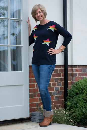 RAINBOW MULTI STAR JUMPER