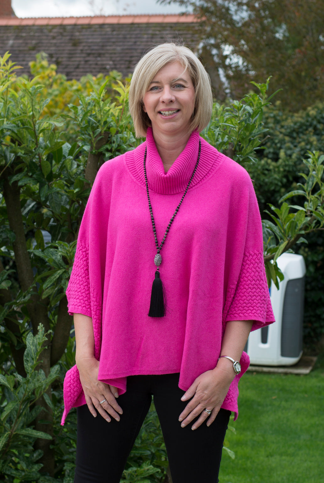 SIDE BUTTON PONCHO