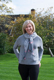 RIBBED  FRONT JUMPER WITH ROUND NECK AND TWO FRONT POCKETS