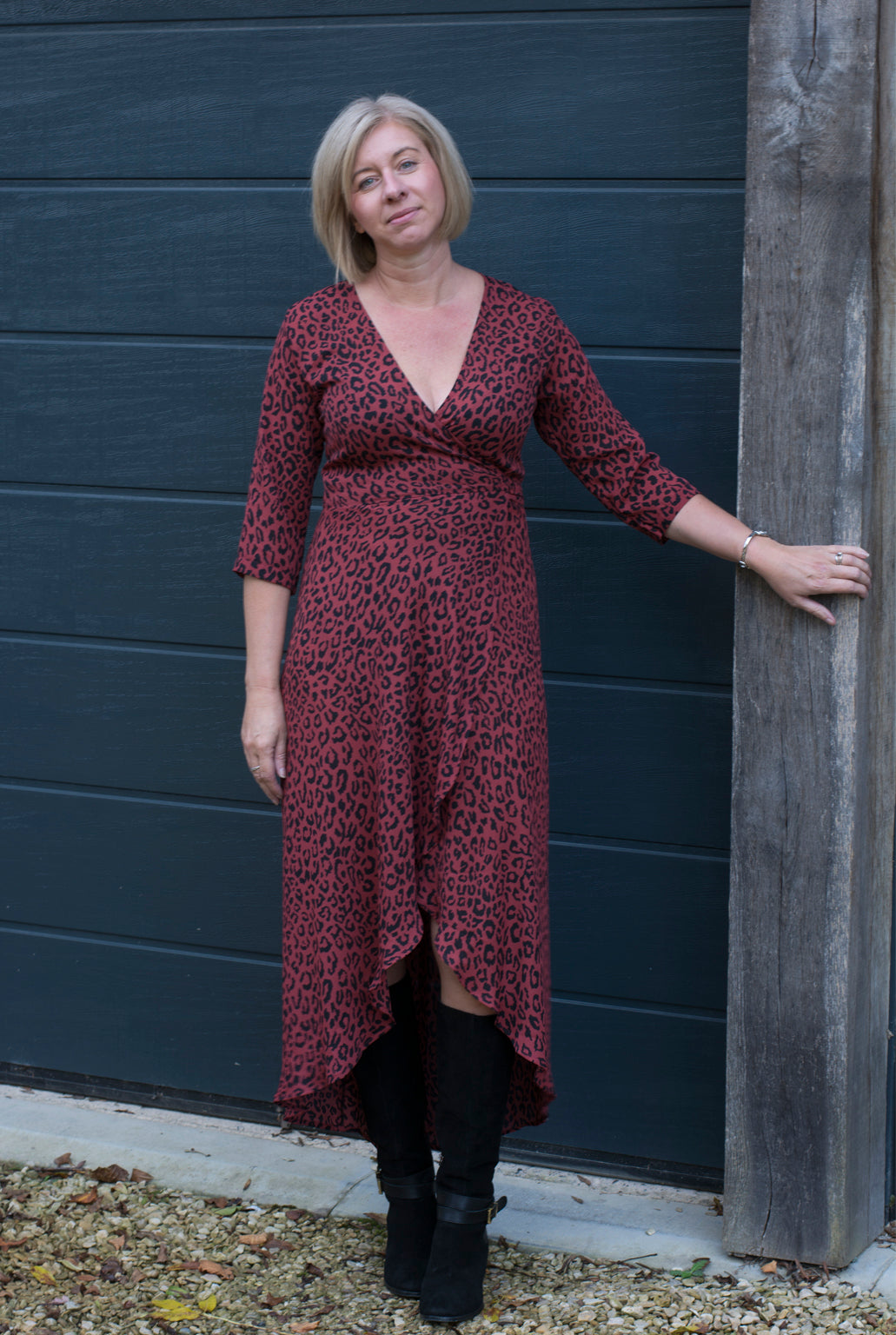 ANIMAL WRAP DRESS