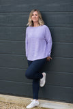LONGLINE ROUND NECK BOBBLE FRONT JUMPER