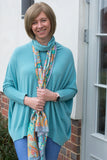 RIB SLEEVE COWL NECK OVERSIZED SWING JUMPER