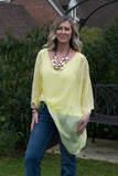 LONGLINE ASYMETRIC SILK TOP