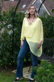 LONGLINE ASYMETRIC SILK TOP