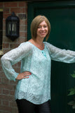 SPIKEY FLORAL SILK EVENING TOP