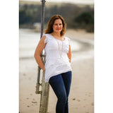 White Silk Ruffle Top - Emma Darlington - 1