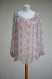 SPIKEY FLORAL SILK EVENING TOP