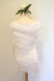 SLEEVELESS SILK RUFFLE TOP